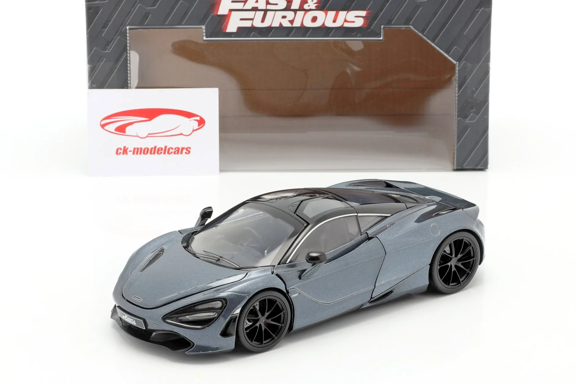 Shaw's McLaren 720S Film Fast & Furious Hobbs & Shaw (2019) grau metallic 1:24 Jada Toys