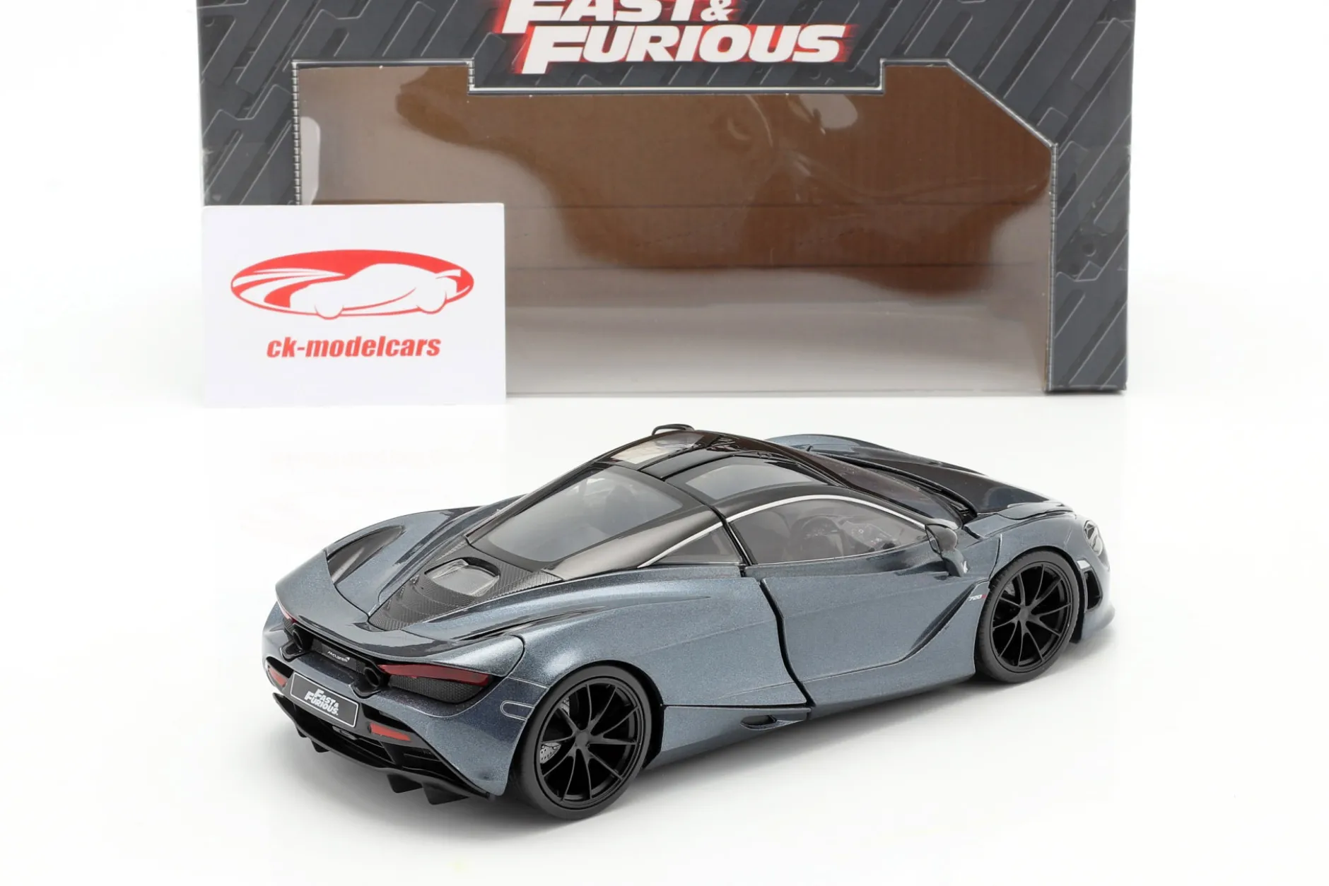 Shaw's McLaren 720S Film Fast & Furious Hobbs & Shaw (2019) grau metallic 1:24 Jada Toys