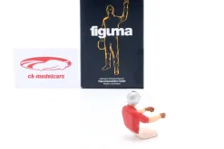 Sitzende Rennfahrerfigur mit rotem Hemd 1:18 FigurenManufaktur