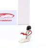Sitzende Rennfahrer-Figur 1978 mit schwarzem Helm 1:18 FigurenManufaktur