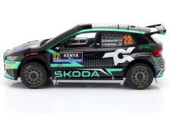 Skoda Fabia RS Rally2 #22 6th Safari Rallye 2024 Greensmith, Andersson 1:18 Ixo
