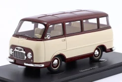 Skoda 979-I Baujahr 1956 dunkelrot / elfenbein 1:43 AutoCult