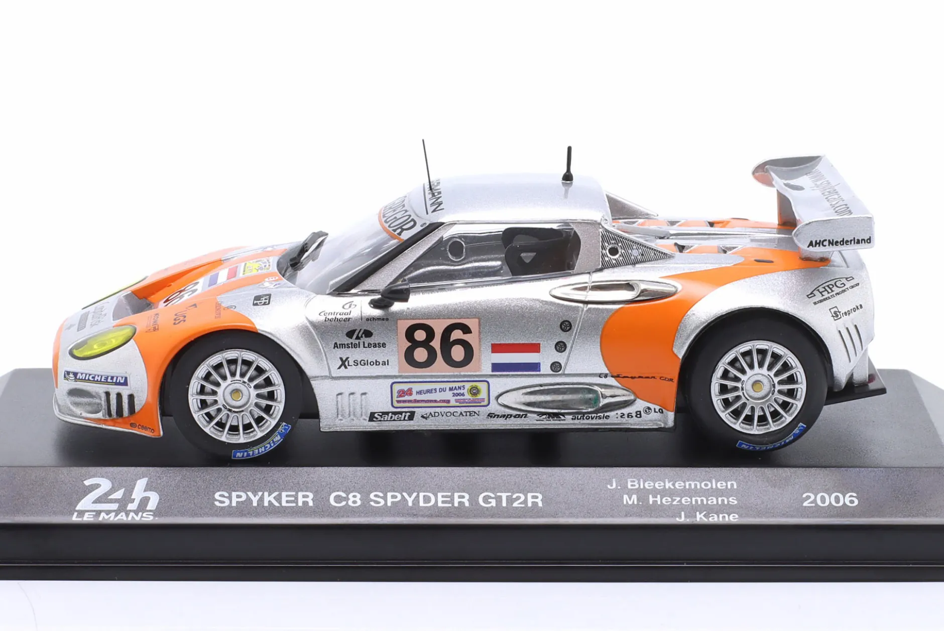 Spyker C8 Spyder GT2R #86 24h LeMans 2006 Bleekemolen, Hezemans, Kane 1:43 Altaya