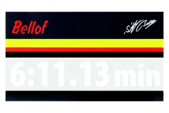 Stefan Bellof Aufkleber Rekordrunde 6:11.13 min weiß 120 x 25 mm