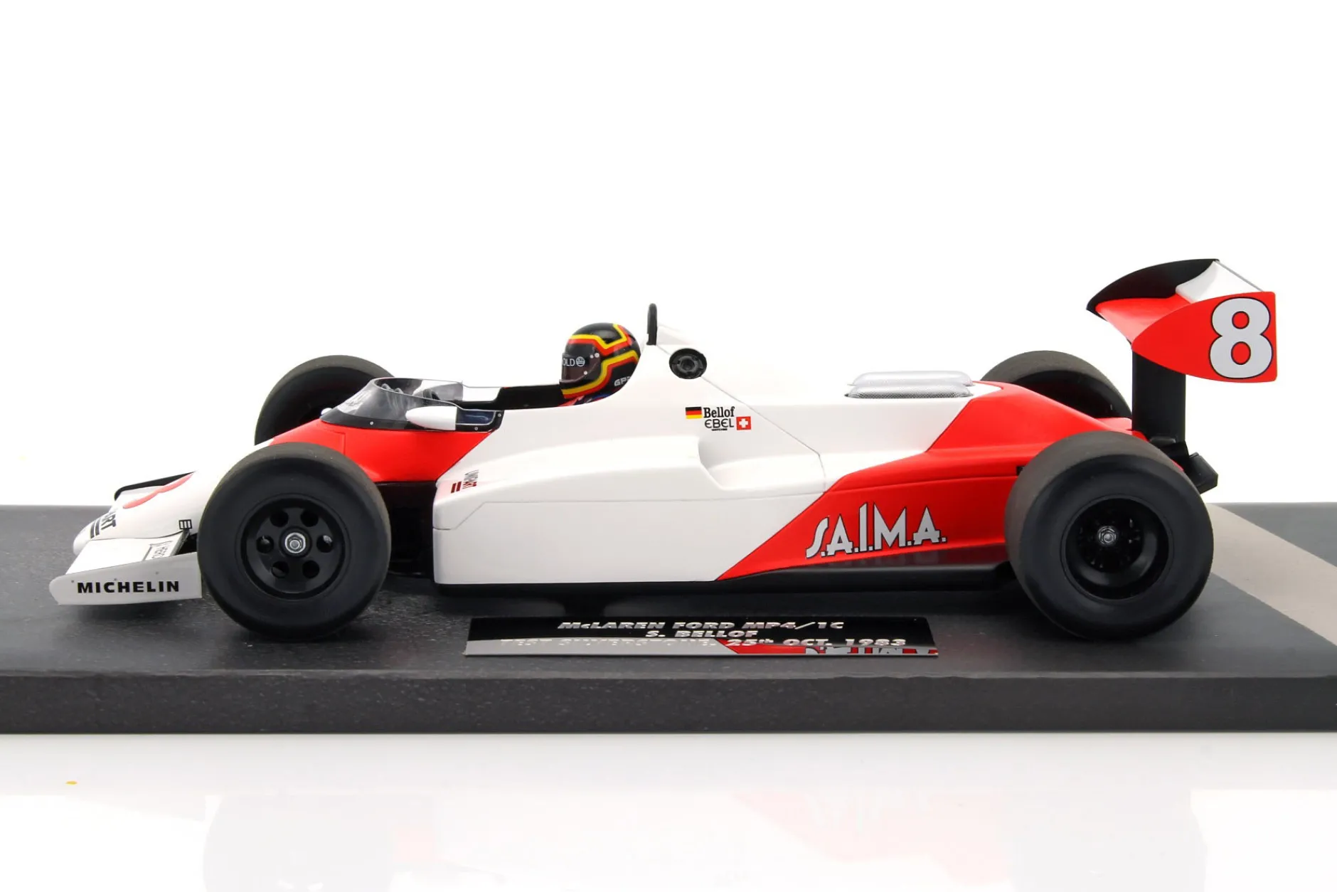 Stefan Bellof McLaren Ford MP4/1C #8 Test Silverstone GP F1 1983 1:18 Minichamps