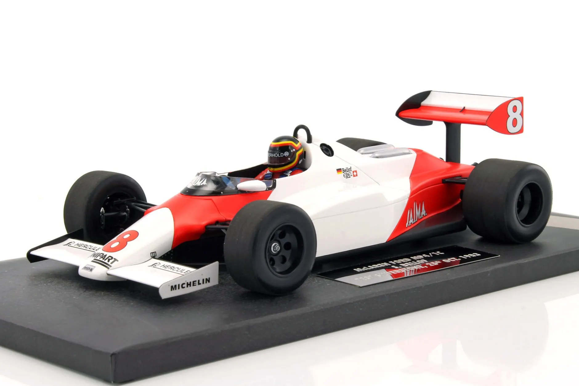 Stefan Bellof McLaren Ford MP4/1C #8 Test Silverstone GP F1 1983 1:18 Minichamps