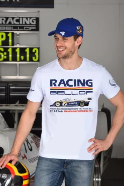 Stefan Bellof Porsche 956K T-Shirt Rekordrunde 6:11.13 min Nürburgring 1983 weiß