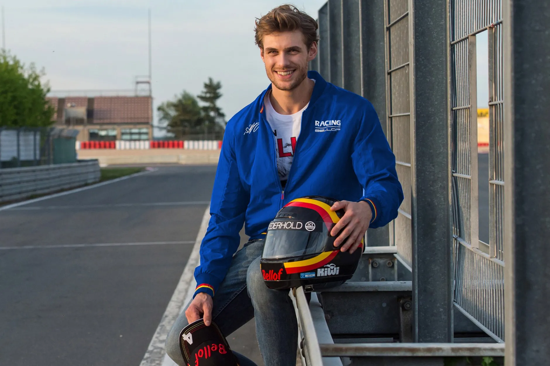 Stefan Bellof Racing Blouson Jacke blau