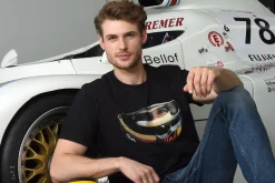Stefan Bellof T-Shirt ''Helm'' Classic Line schwarz / rot