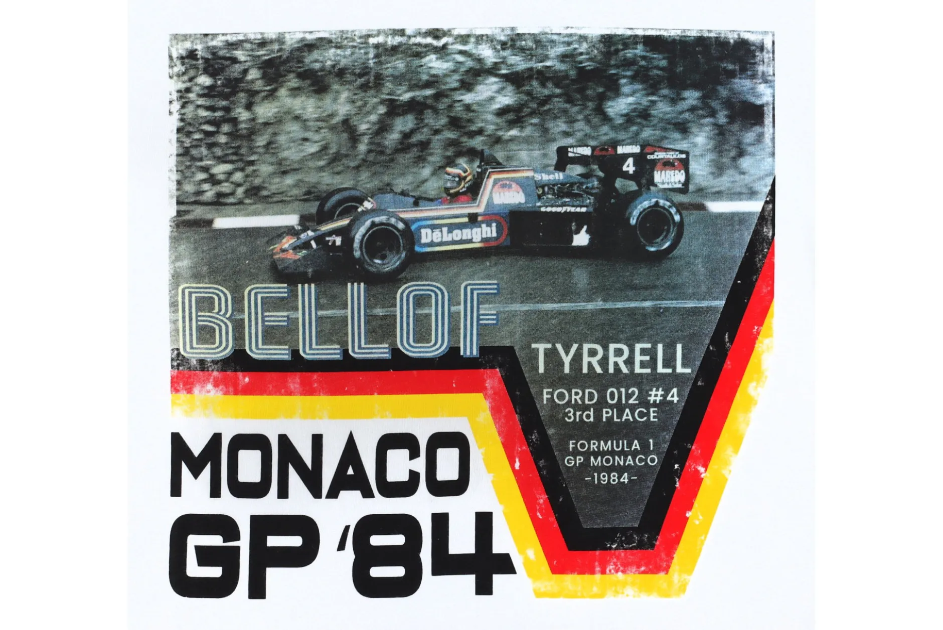 Stefan Bellof T-Shirt Monaco GP Formel 1 1984 weiß