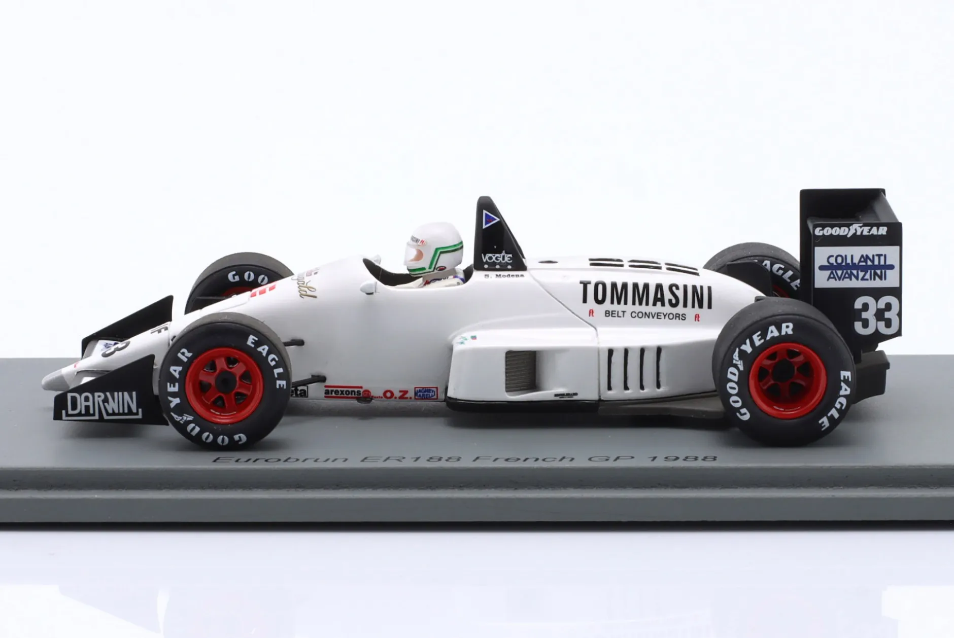 Stefano Modena EuroBrun ER188 #33 Frankreich GP Formel 1 1988 1:43 Spark