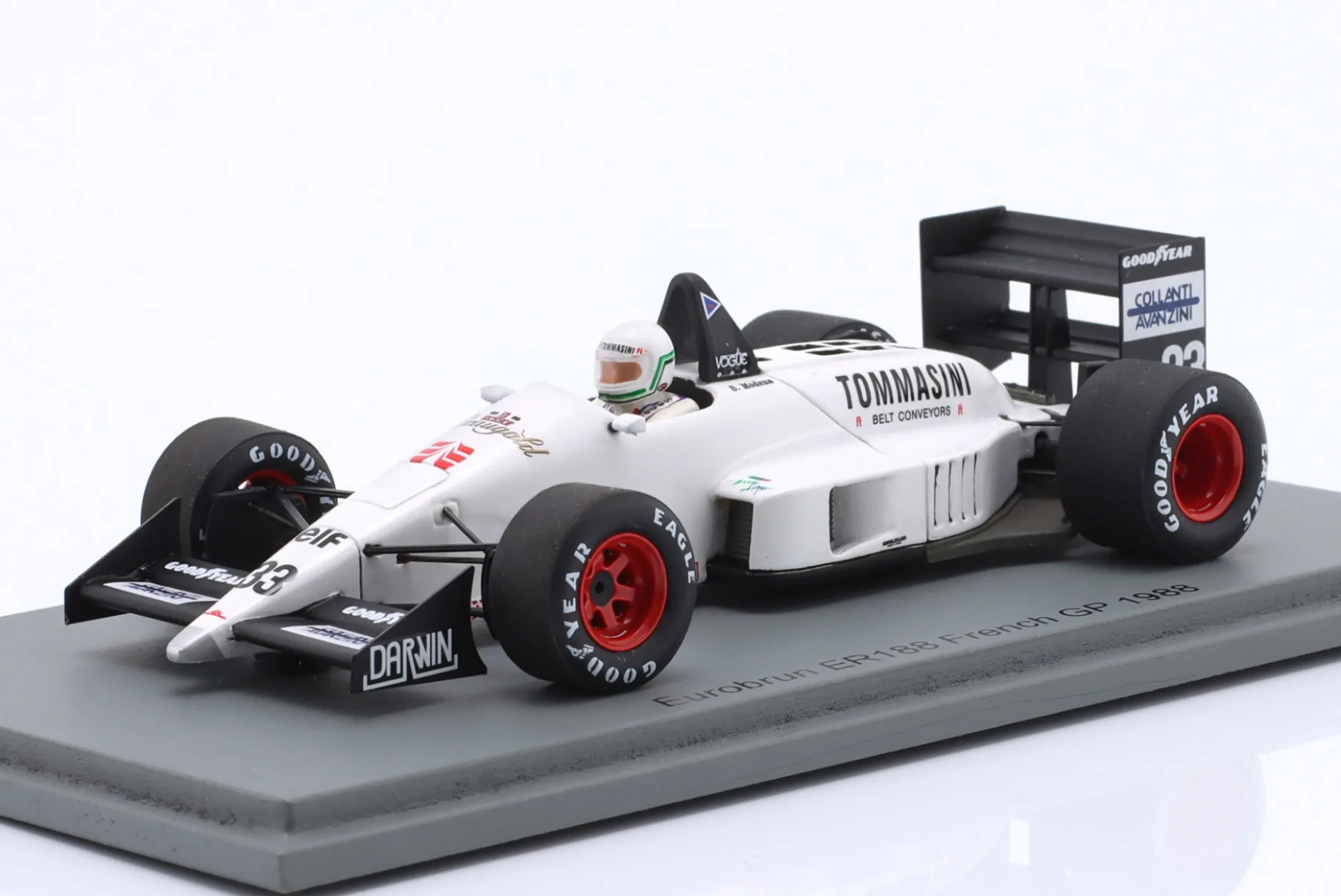 Stefano Modena EuroBrun ER188 #33 Frankreich GP Formel 1 1988 1:43 Spark