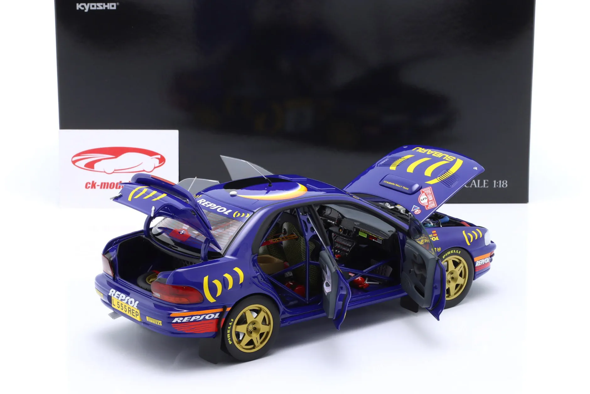 Subaru Impreza 555 #5 Sieger Rallye Monte Carlo 1995 Sainz, Moya 1:18 Kyosho