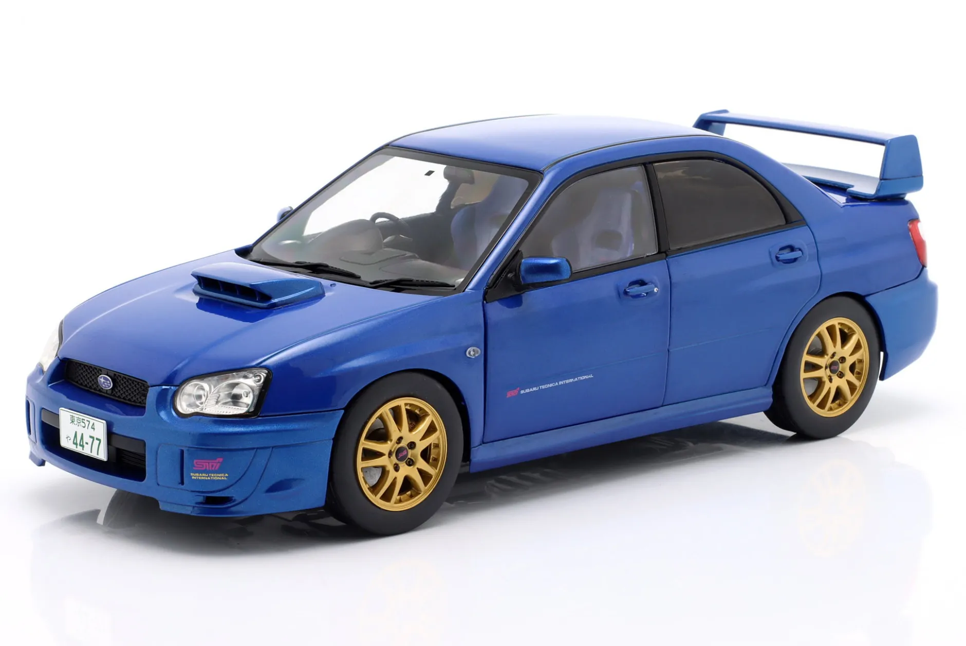 Subaru Impreza WRX STI Baujahr 2003 sonic blau 1:18 Solido