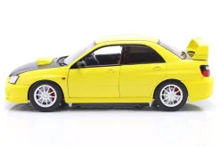 Subaru Impreza WRX STI Baujahr 2003 gelb / schwarz 1:18 Solido