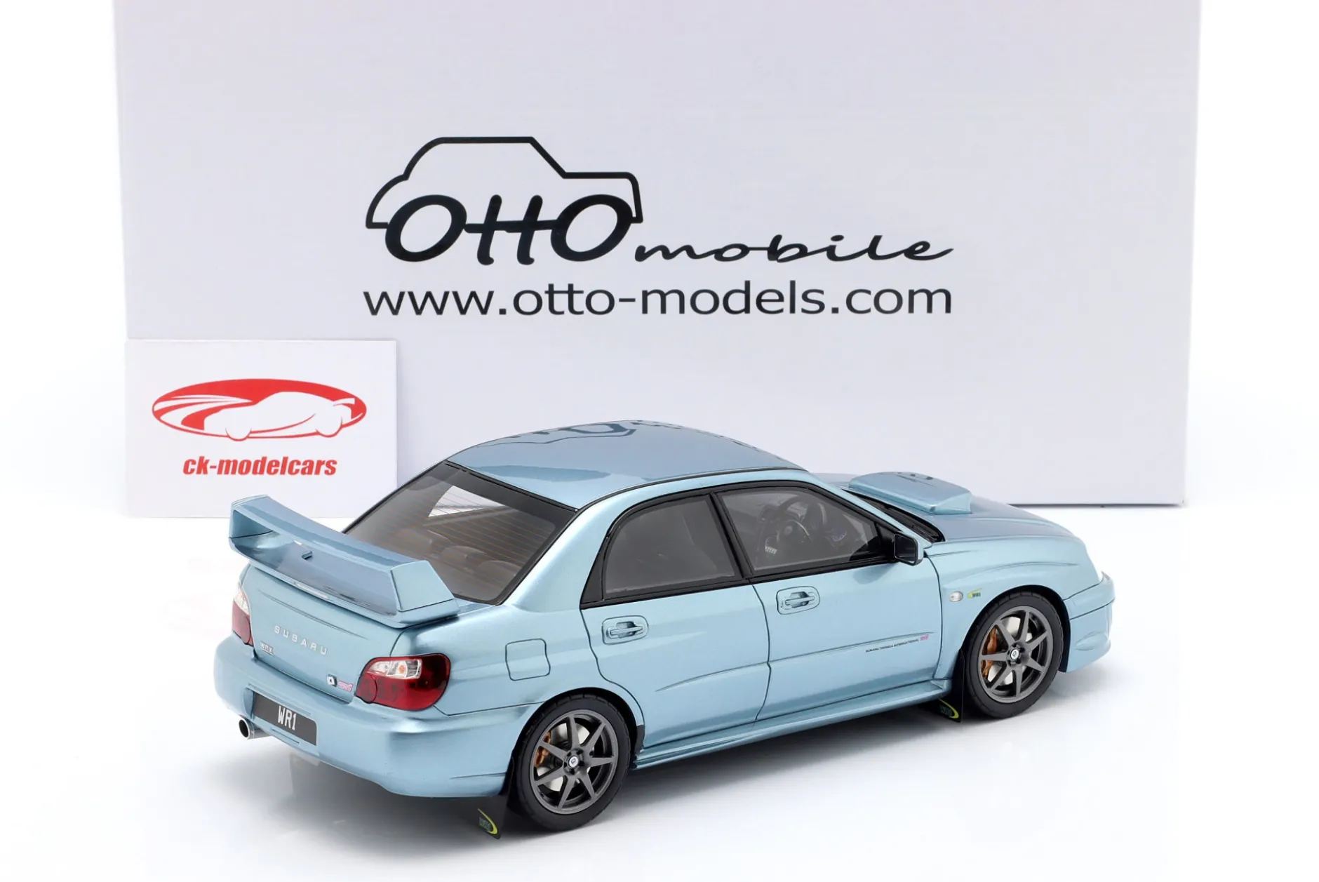 Subaru Impreza WRX Sti WR1 P. Solberg Edition 2003 eisblau metallic 1:18 OttOmobile