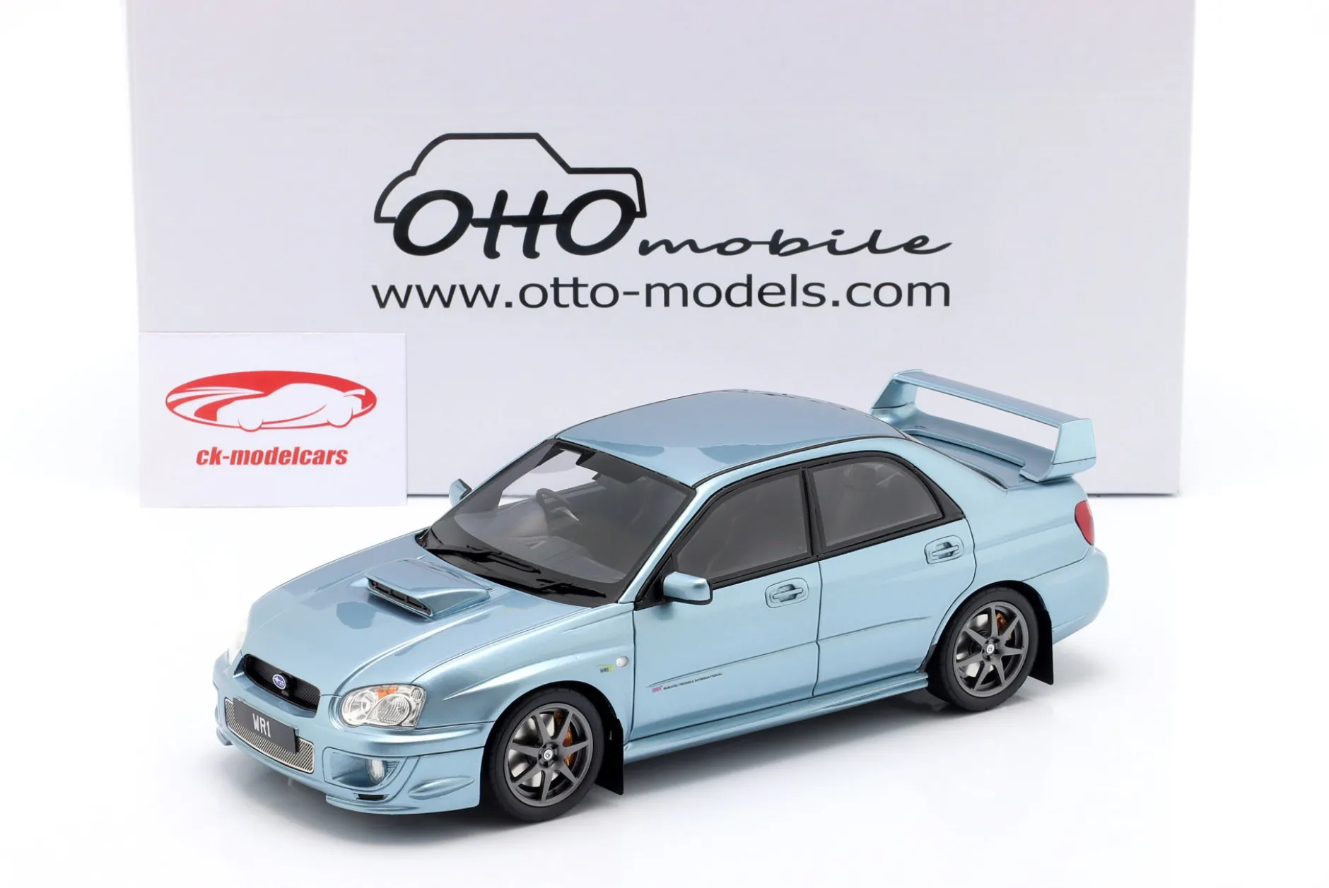 Subaru Impreza WRX Sti WR1 P. Solberg Edition 2003 eisblau metallic 1:18 OttOmobile