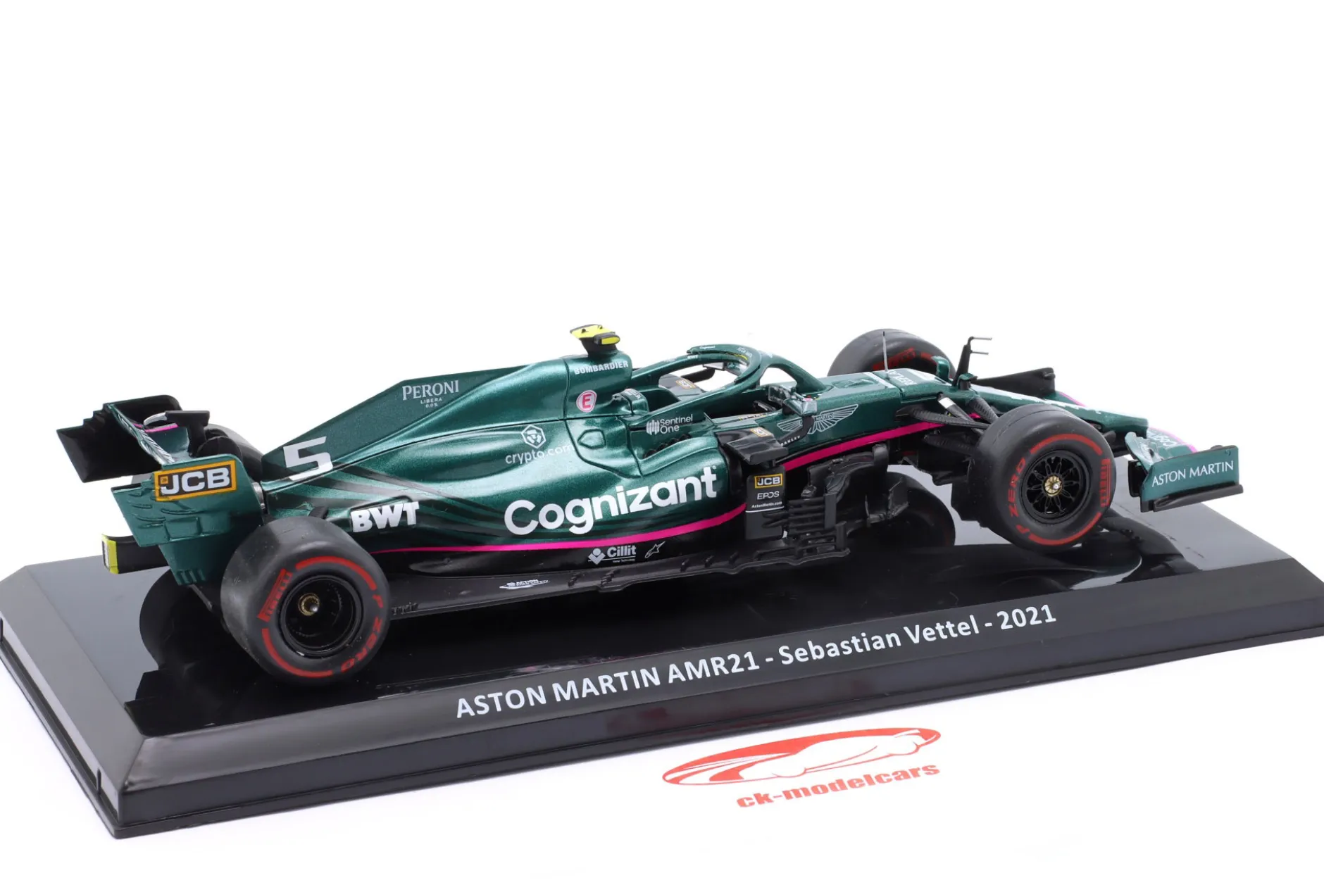 S. Vettel Aston Martin AMR21 #5 2nd Aserbaidschan GP Formel 1 2021 1:24 Premium Collectibles