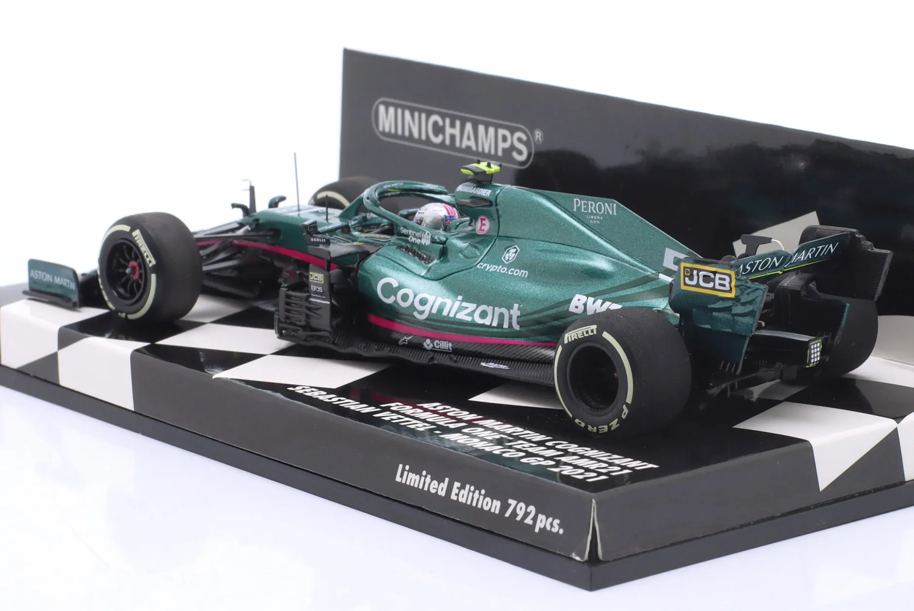 S. Vettel Aston Martin AMR21 #5 5th Monaco GP Formel 1 2021 1:43 Minichamps