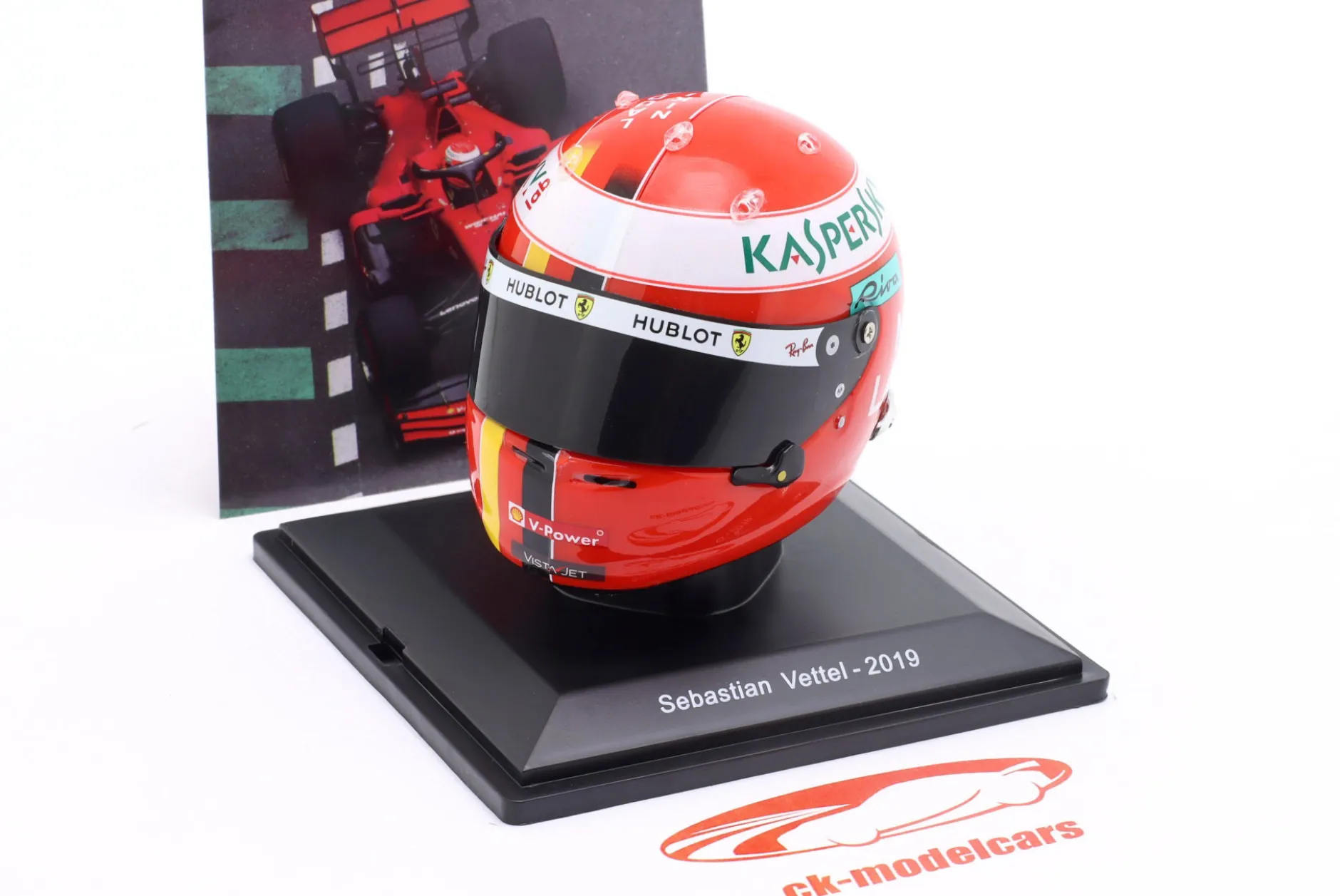 S. Vettel Scuderia Ferrari #5 Monaco GP Formel 1 2019 Helm 1:5 Spark Editions