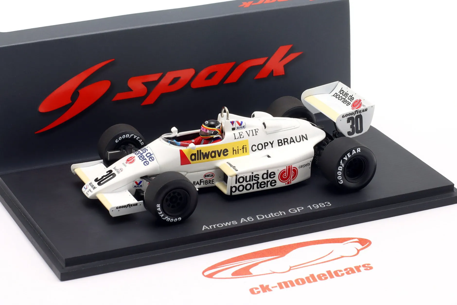 Thierry Boutsen Arrows A6 #30 Niederlande GP Formel 1 1983 1:43 Spark