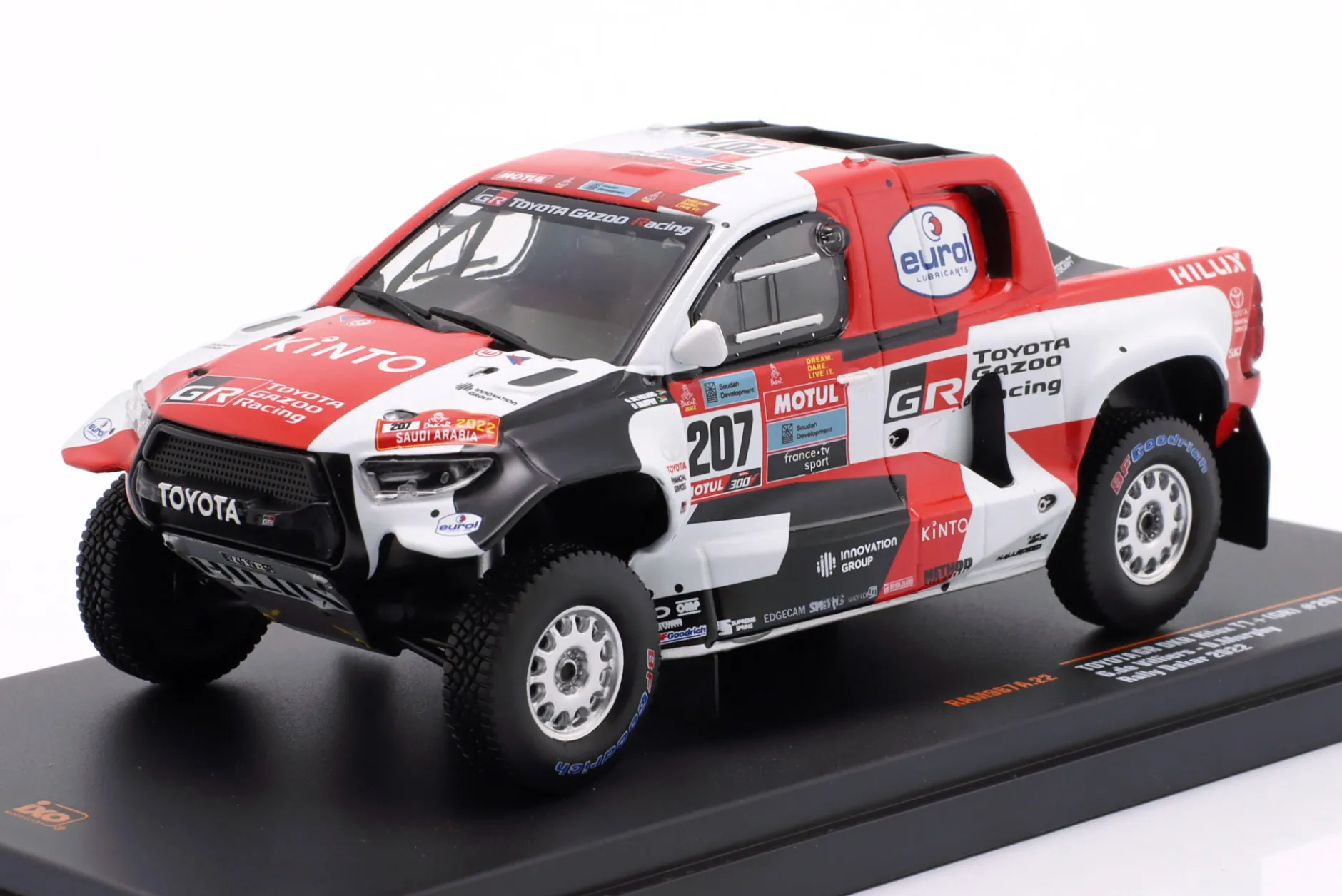 Toyota GR DKR Hilux #207 5th Rallye Dakar 2022 de Villiers, Murphy 1:43 Ixo