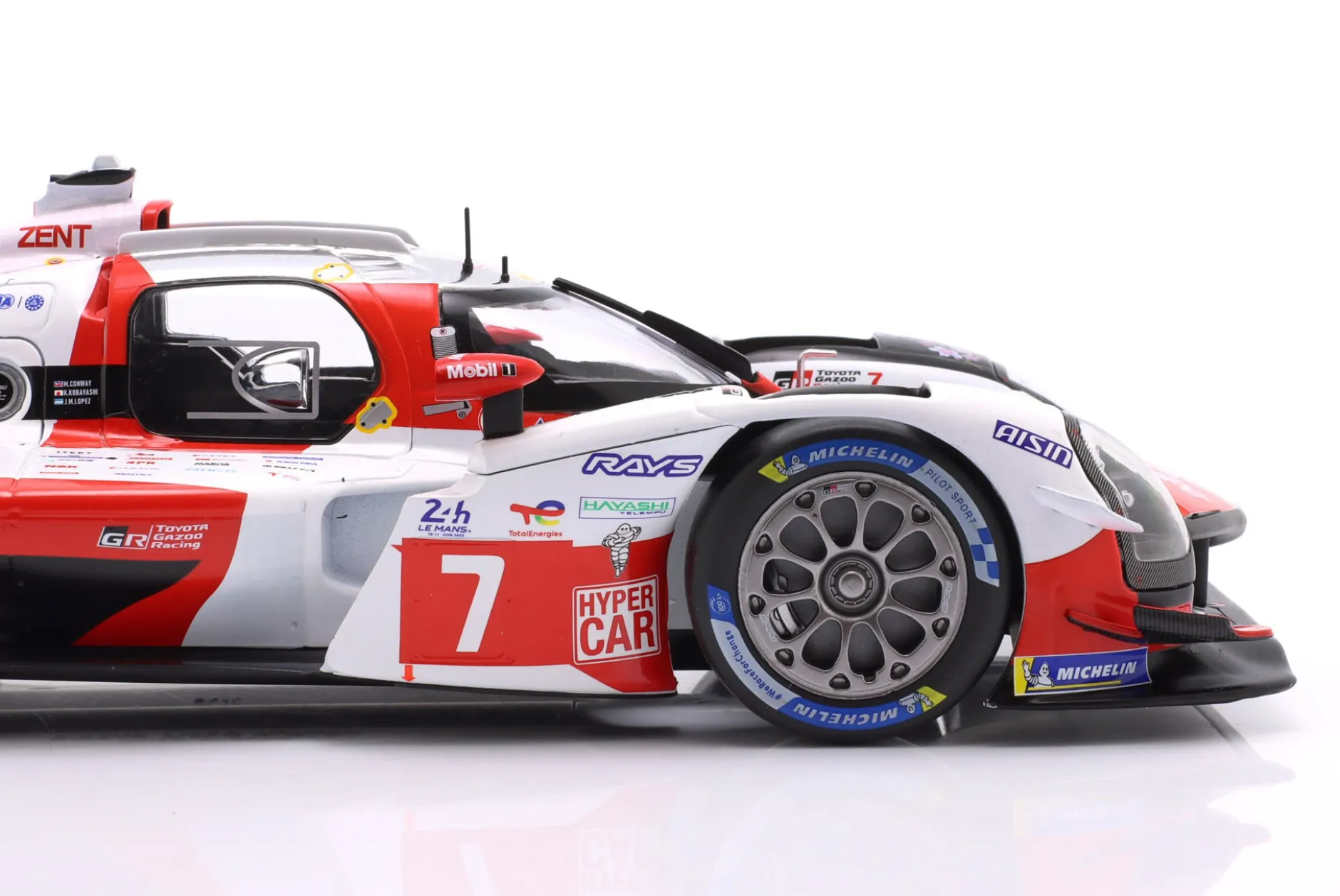Toyota GR010 Hybrid #7 24h LeMans 2023 Conway, Kobayashi, Lopez 1:18 Ixo