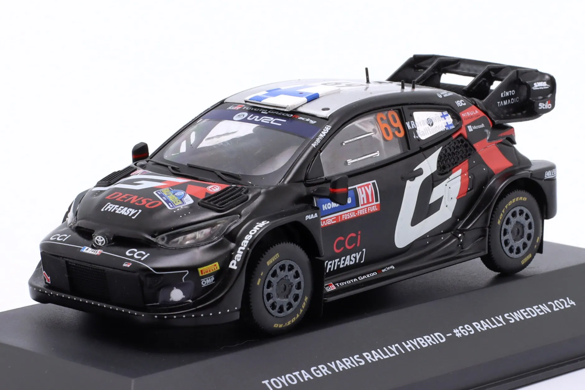 Toyota GR Yaris Rally1 Hybrid #69 Rallye Schweden 2024 Rovanperä, Halttunen 1:43 Ixo