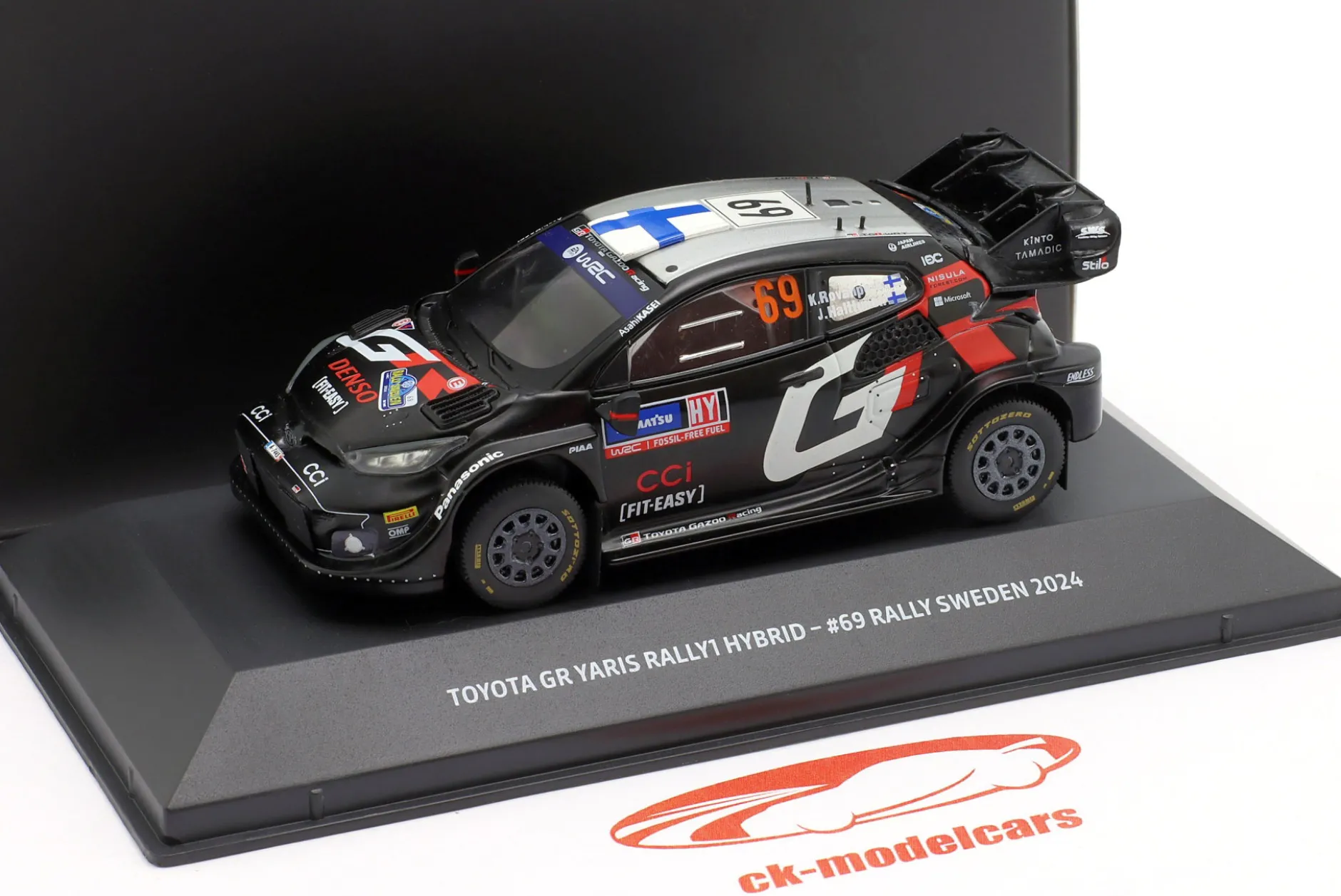 Toyota GR Yaris Rally1 Hybrid #69 Rallye Schweden 2024 Rovanperä, Halttunen 1:43 Ixo