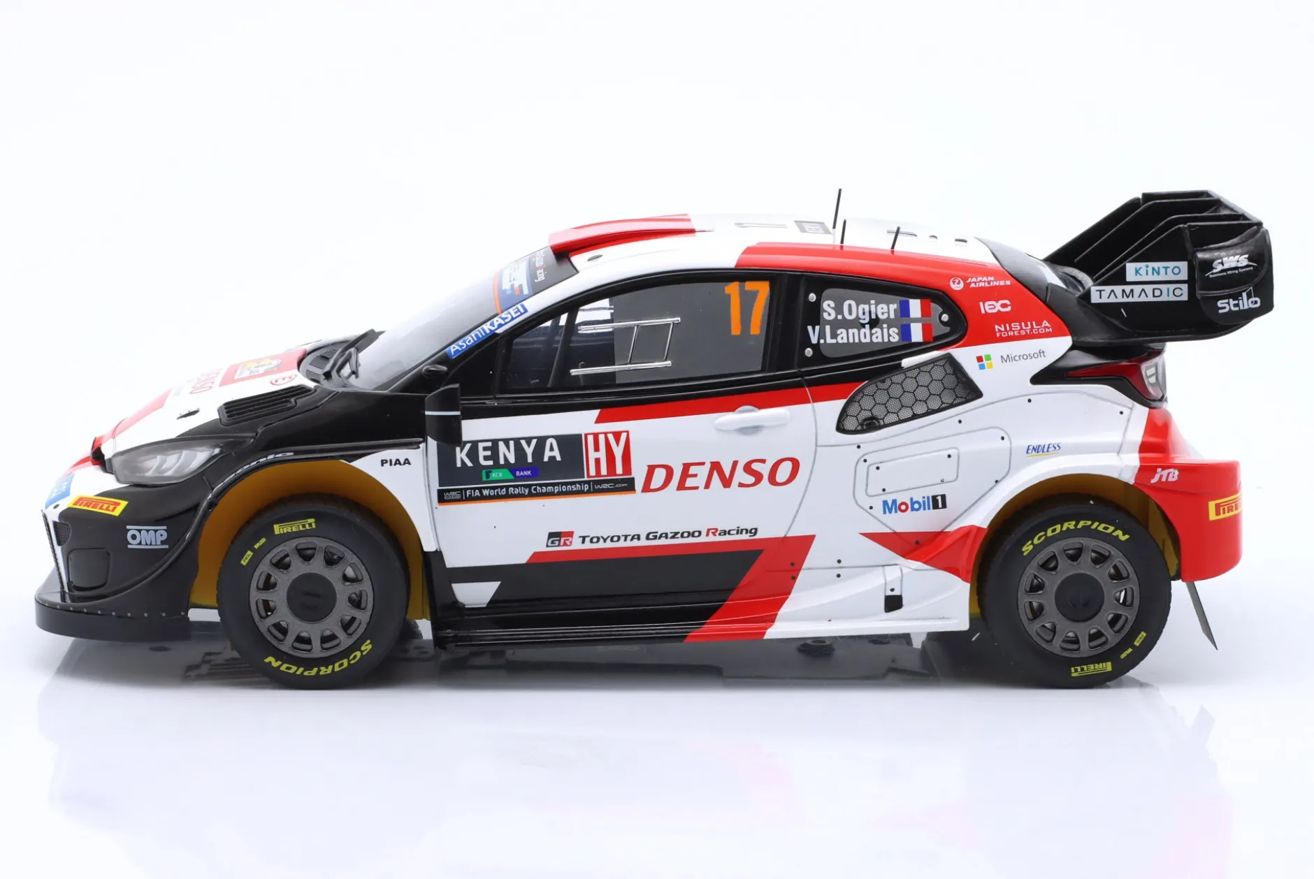 Toyota GR Yaris Rally1 Hybrid #17 Sieger Safari Rallye 2023 Ogier, Landais 1:18 Ixo