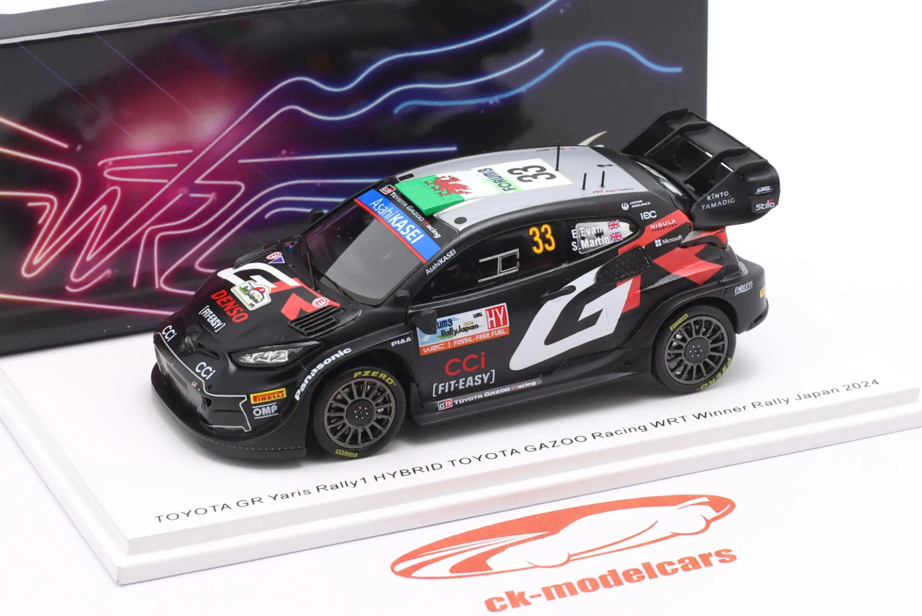 Toyota GR Yaris Rally1 Hybrid #33 Sieger Rallye Japan 2024 Evans, Martin 1:43 Spark