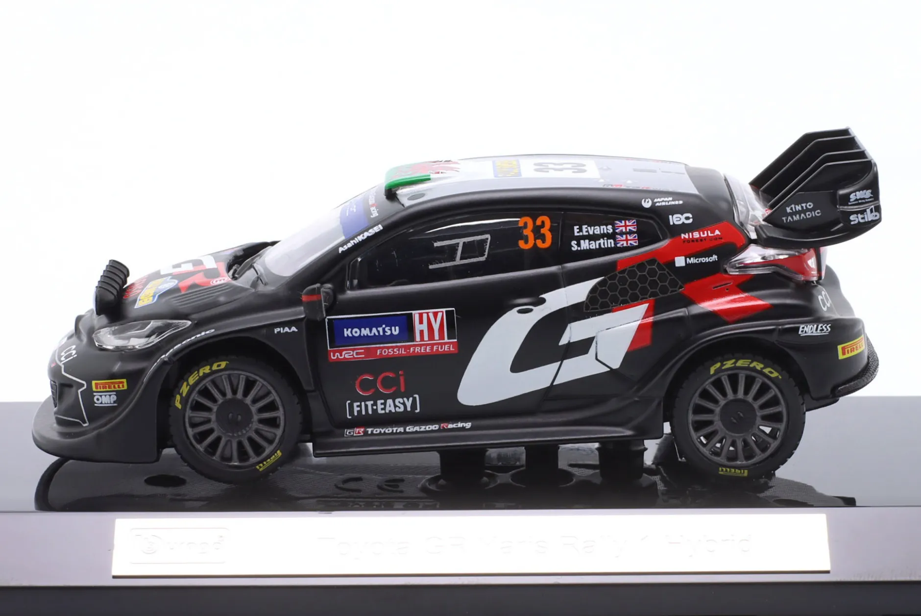 Toyota GR Yaris Rally1 Hybrid #33 WRC 2024 Evans, Martin 1:43 Bburago