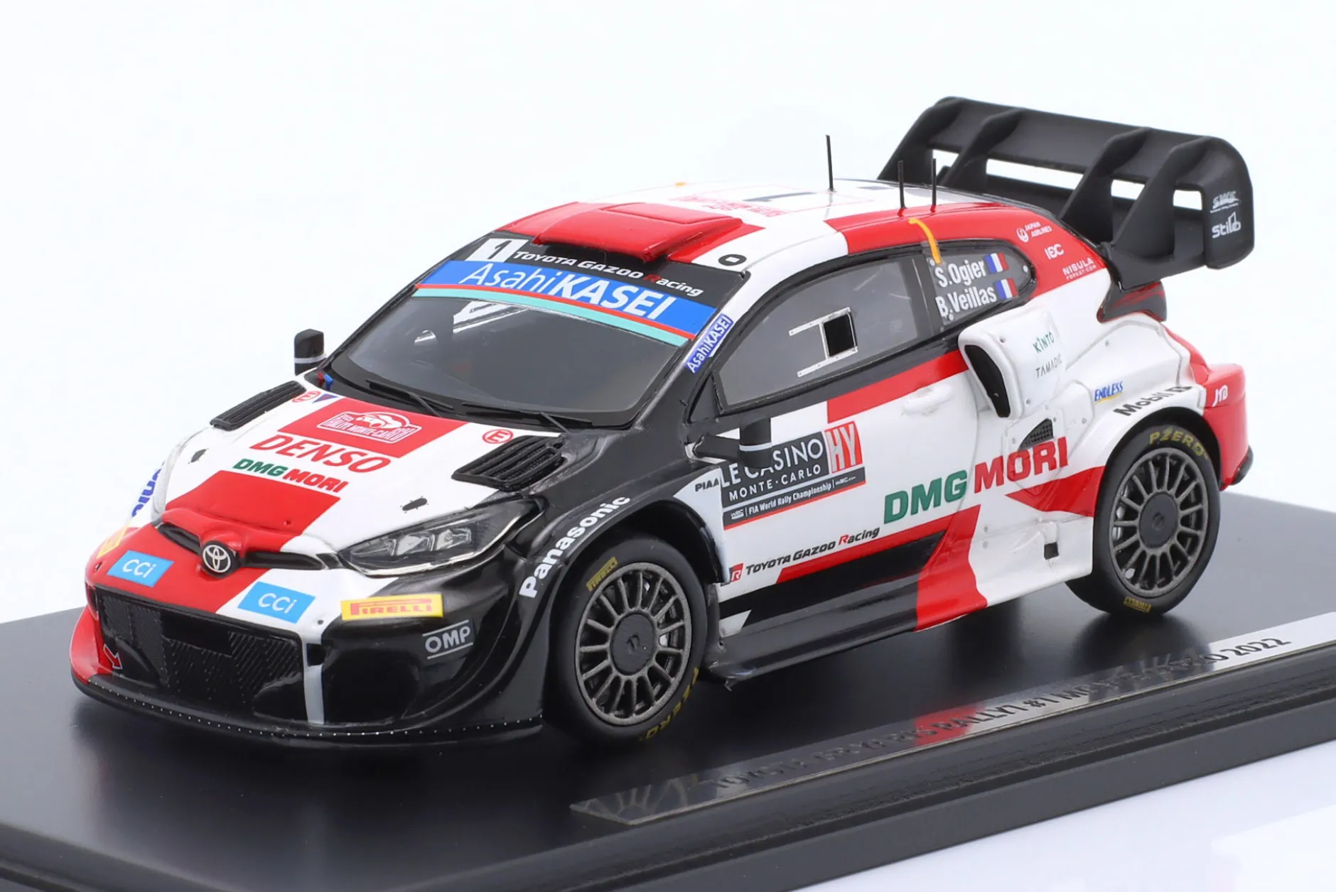 Toyota GR Yaris Rally1 #1 2nd Rallye Monte Carlo 2022 Ogier, Veillas 1:43 Spark