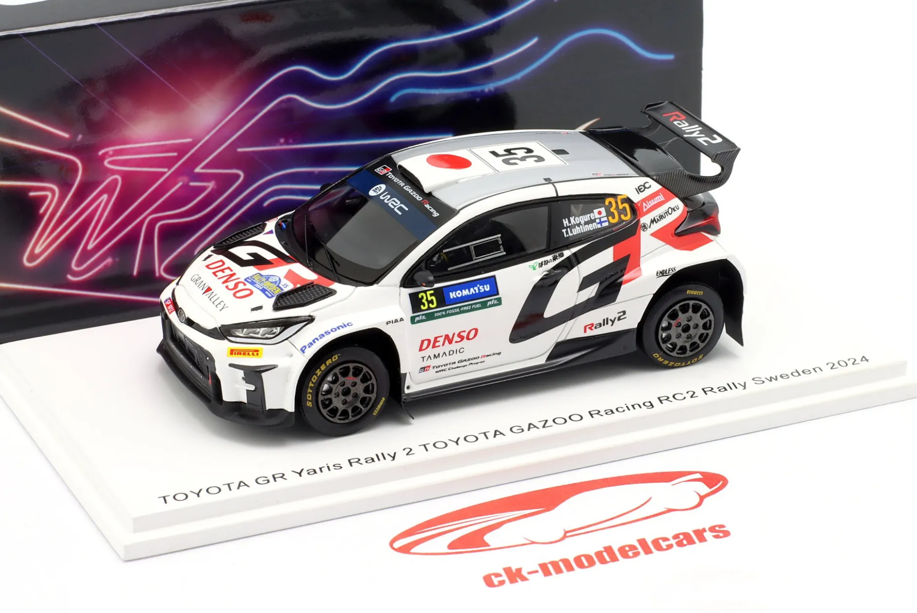 Toyota GR Yaris Rally2 #35 Rallye Schweden 2024 Kogure, Luhtinen 1:43 Spark