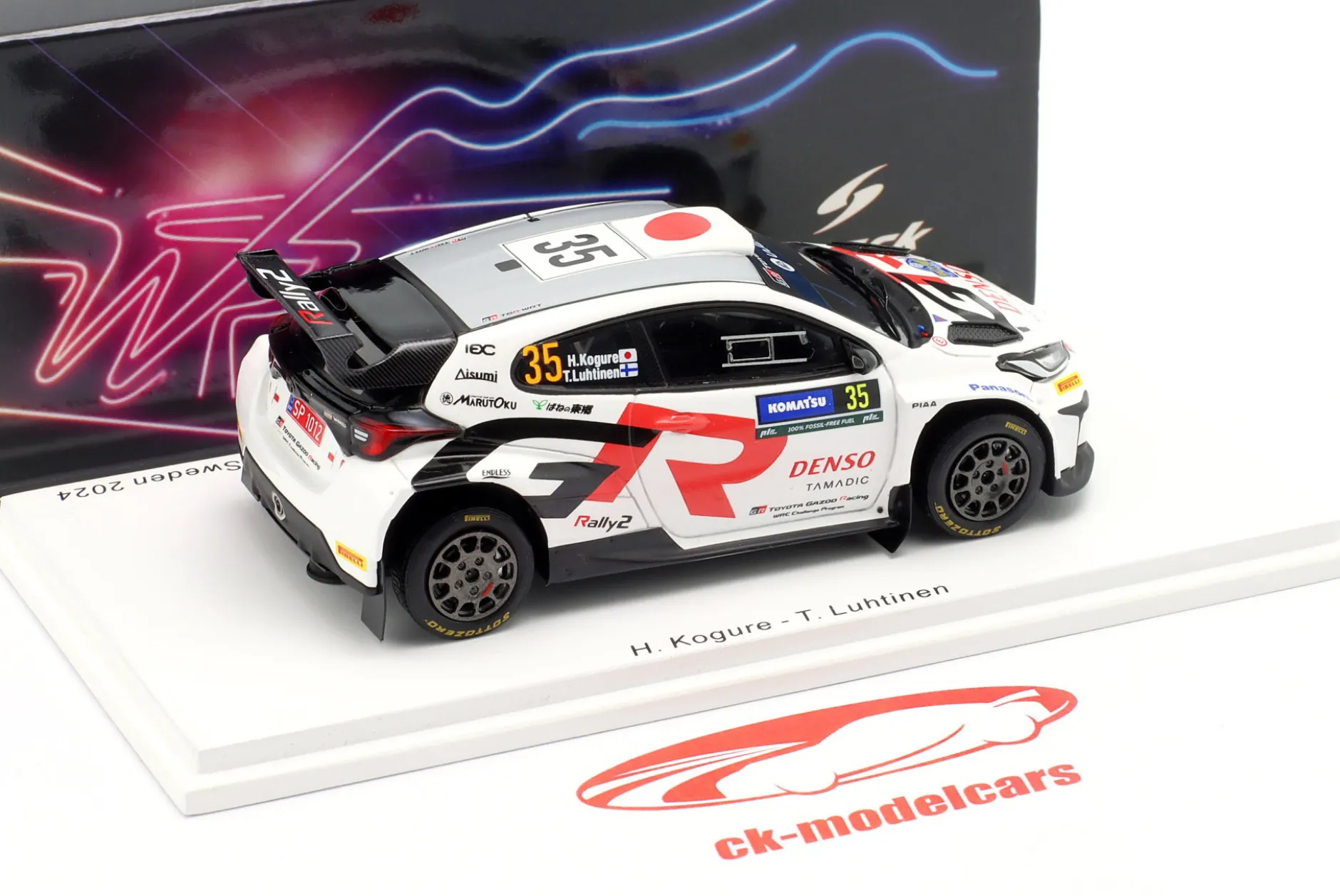 Toyota GR Yaris Rally2 #35 Rallye Schweden 2024 Kogure, Luhtinen 1:43 Spark