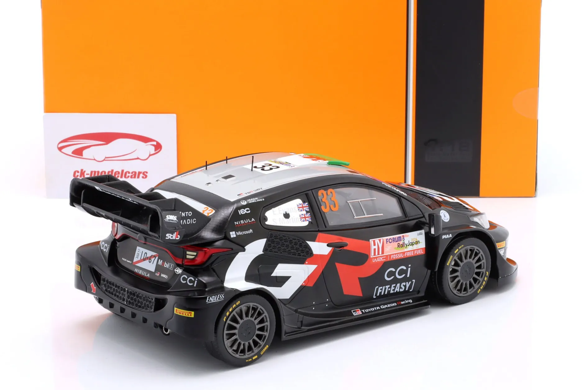 Toyota GR Yaris Rally1 #33 Sieger Rallye Japan 2024 Evans, Martin 1:18 Ixo