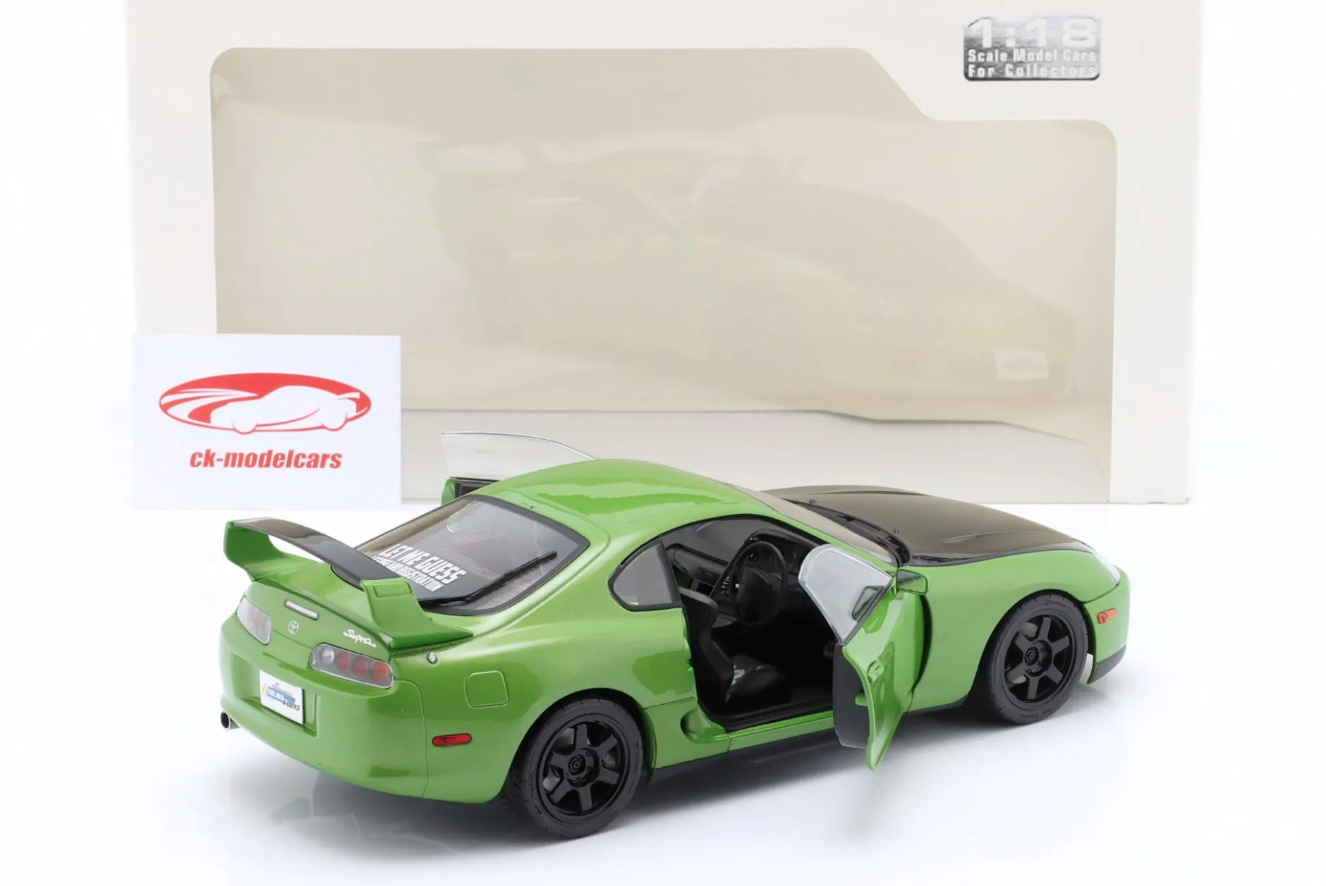 Toyota Supra MK4 (A80) Baujahr 1993 grün schwarz 1:18 Solido