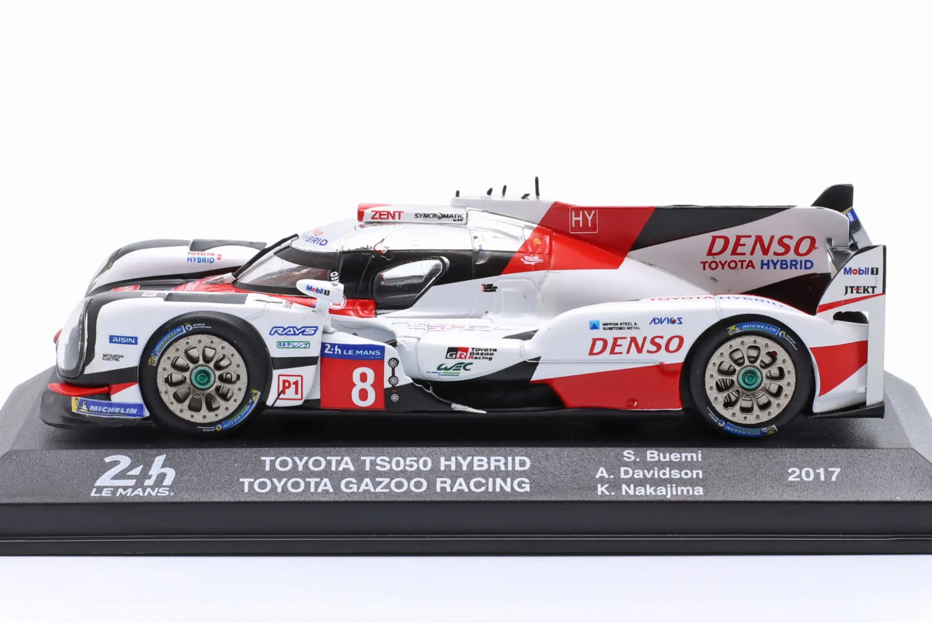Toyota TS050 Hybrid #8 24h LeMans 2017 Buemi, Davidson, Nakajima 1:43 Altaya