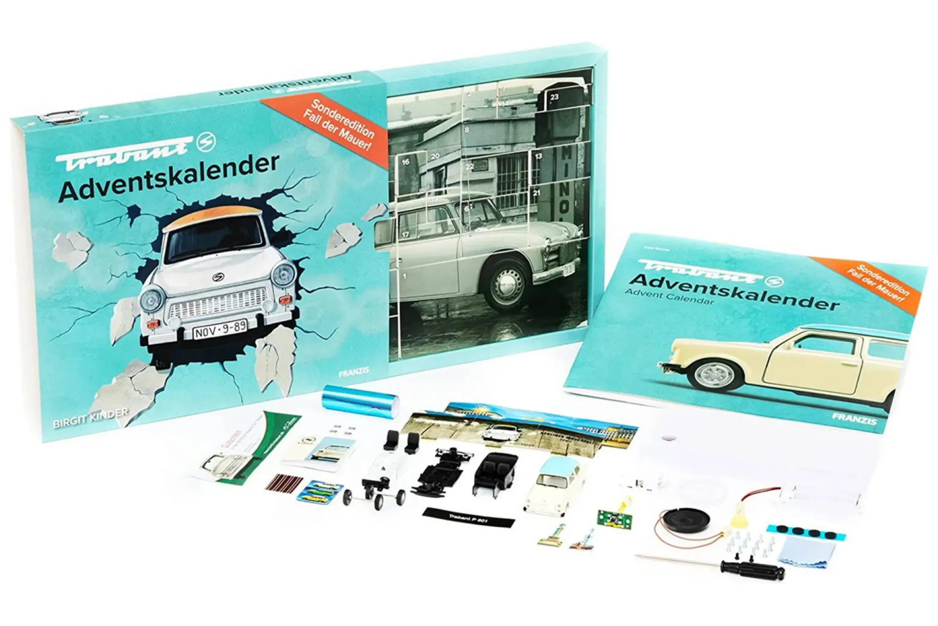 Trabant Adventskalender: Trabant P 601 beige / blau 1:43 Franzis