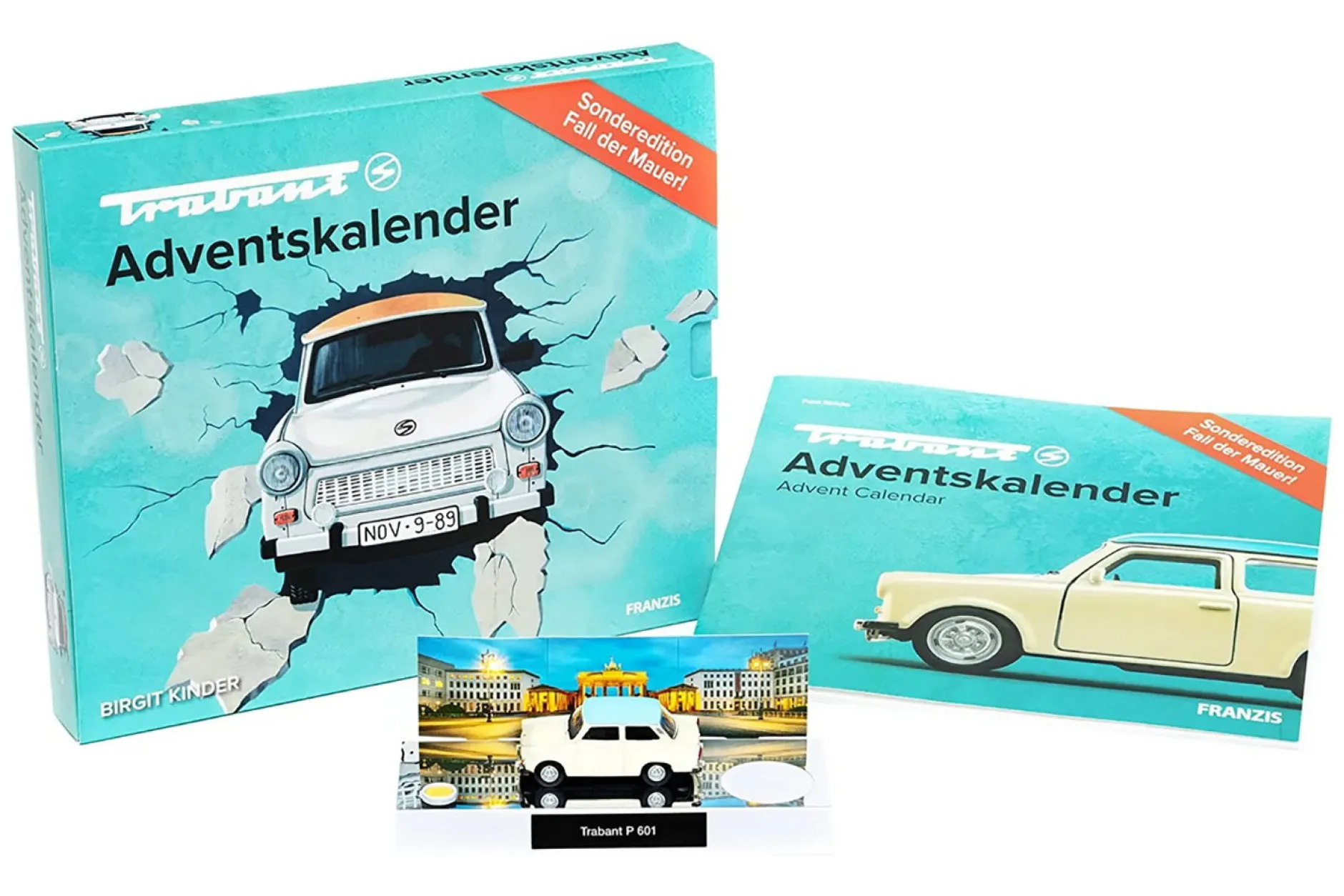 Trabant Adventskalender: Trabant P 601 beige / blau 1:43 Franzis
