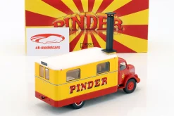 Unic ZU 51 Kitchen Truck Pinder Zirkus Baujahr 1952 gelb / rot 1:43 Direkt Collections