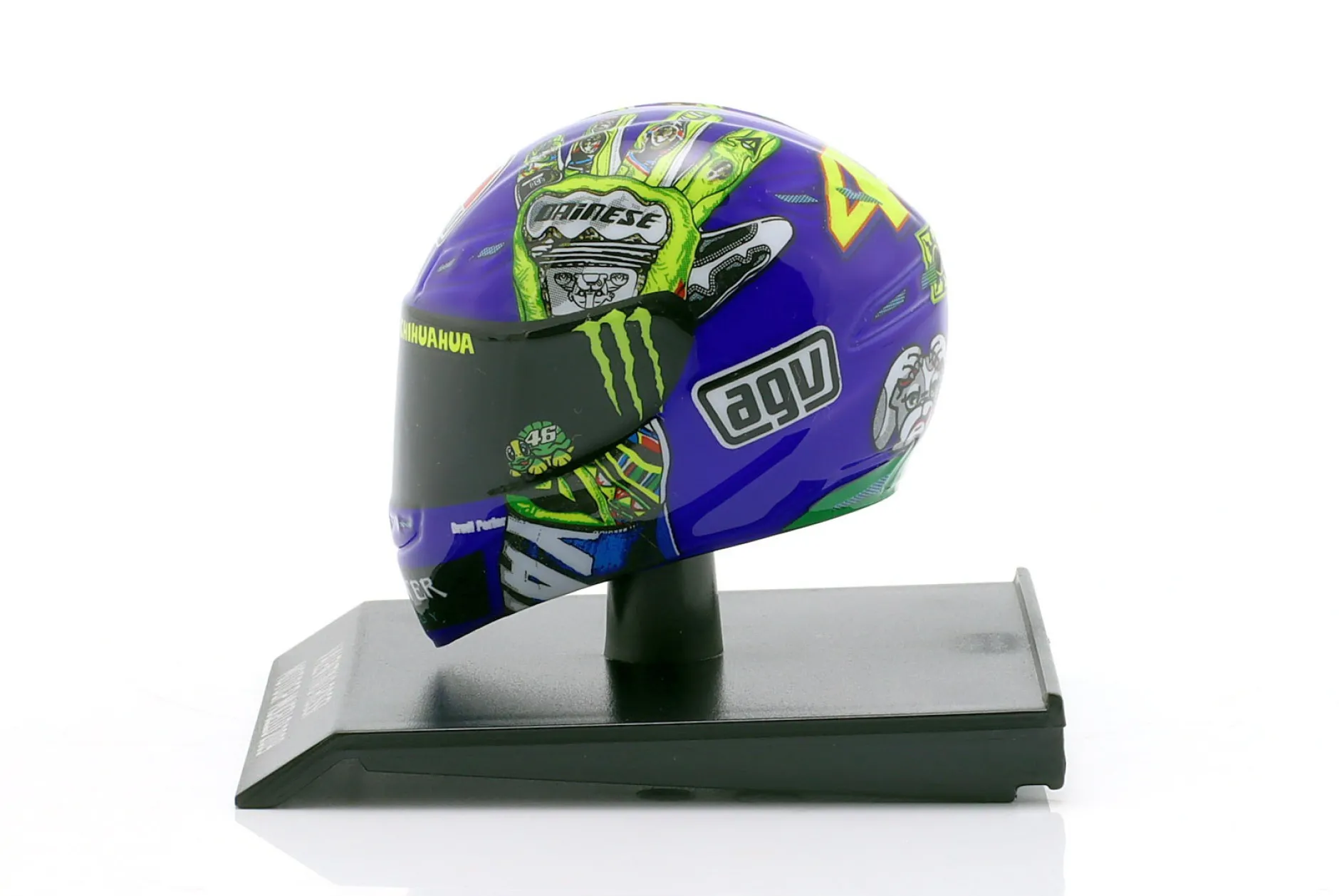 Valentino Rossi Fiat Yamaha Team #46 3rd Mugello MotoGP Weltmeister 2009 Helm 1:10 Minichamps