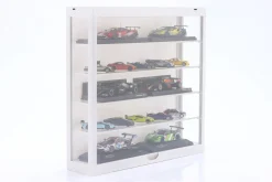 Vitrine LED Multicase 5-stöckig für Modelle im Maßstab 1:43 / 1:64 weiß Triple9