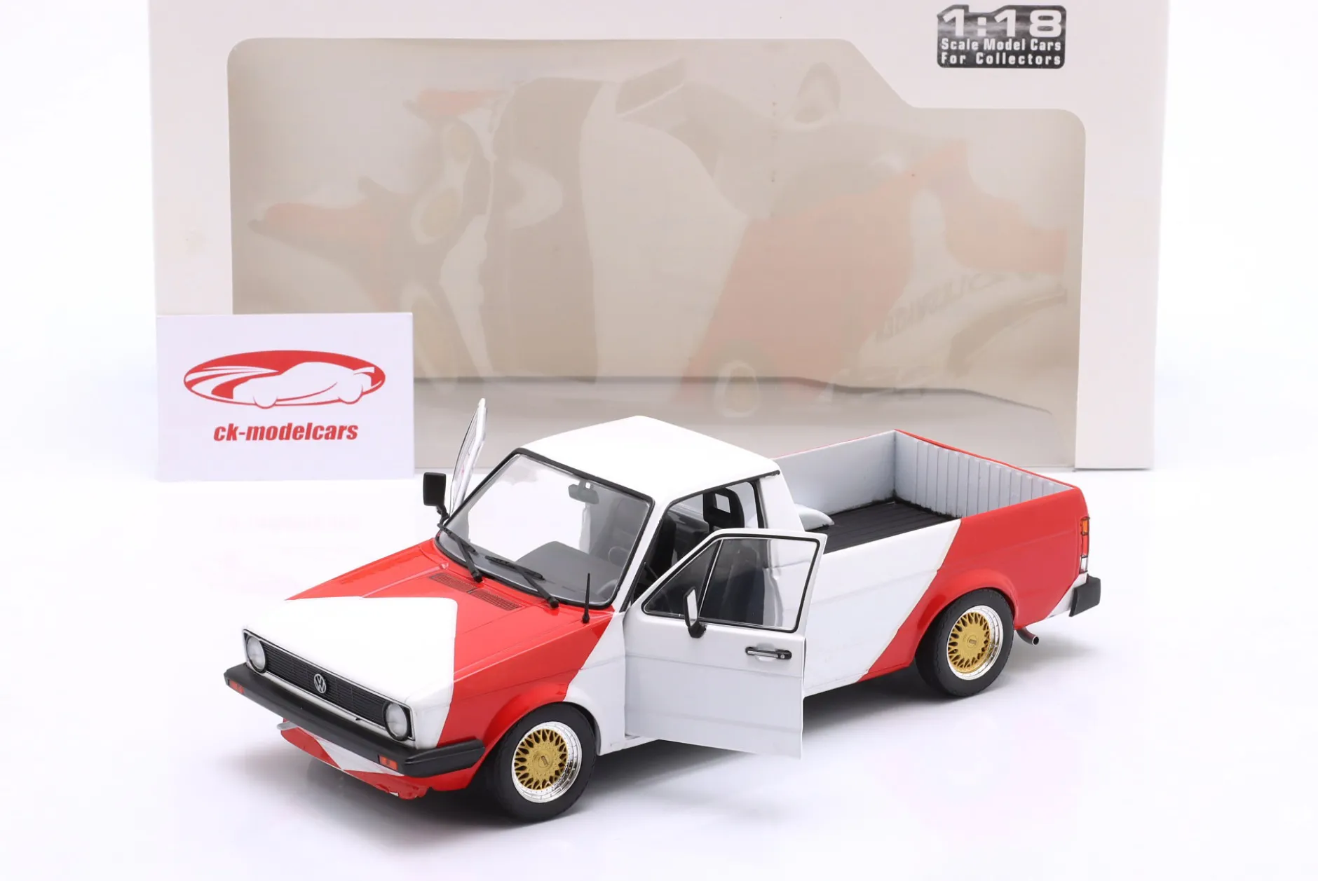 Volkswagen VW Caddy Mk1 Red Cowboy Racing Tribute 1982 rot / weiß 1:18 Solido