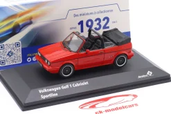 Volkswagen VW Golf I Cabriolet Sportline Baujahr 1992 rot 1:43 Solido