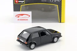 Volkswagen VW Golf Mk1 GTI Baujahr 1979 schwarz 1:24 Bburago