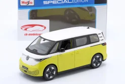 Volkswagen VW ID. Buzz Baujahr 2023 gelb / weiß 1:24 Maisto