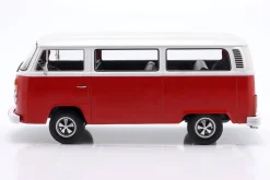 Volkswagen VW T2b Baujahr 1972 rot / weiß / Fuchs Felgen 1:18 KK-Scale