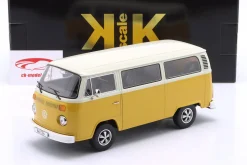 Volkswagen VW T2b Bus mit Fuchs Felgen Baujahr 1972 gelb / weiß 1:18 KK-Scale
