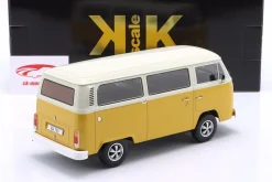 Volkswagen VW T2b Bus mit Fuchs Felgen Baujahr 1972 gelb / weiß 1:18 KK-Scale